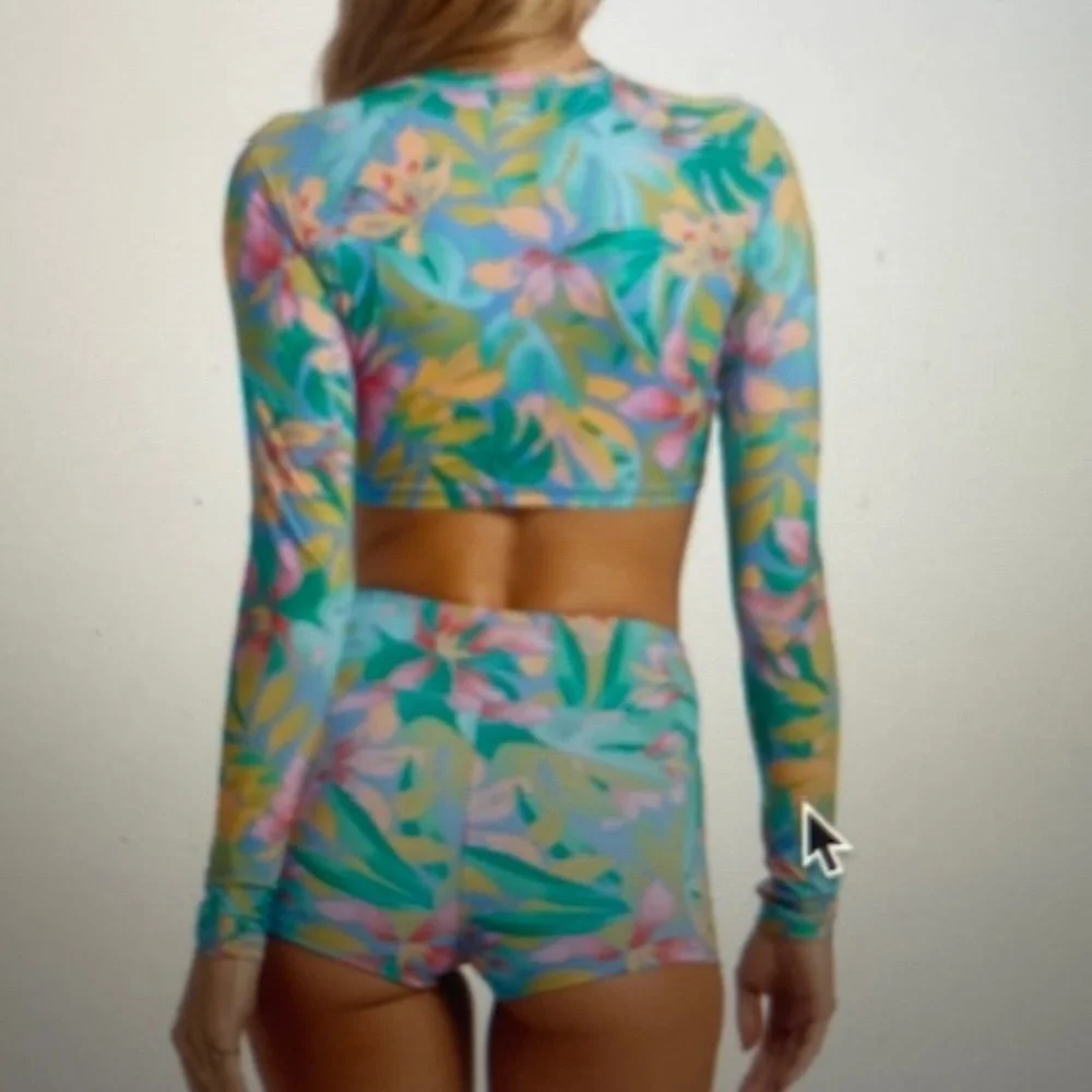 NWT BILLABONG Tropic Daze Rash guard set (XL) - Picture 2 of 8